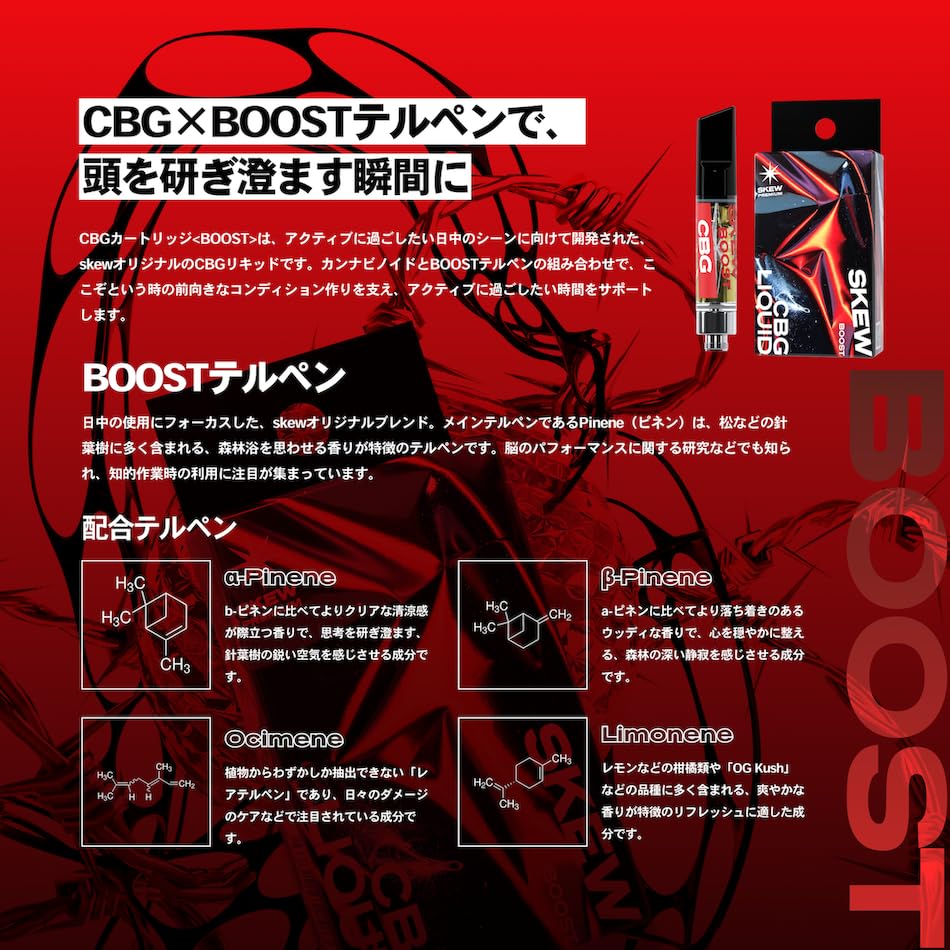 Amazon | skew PREMIUM CBG カートリッジ BOOST（ブースト）1ml 90