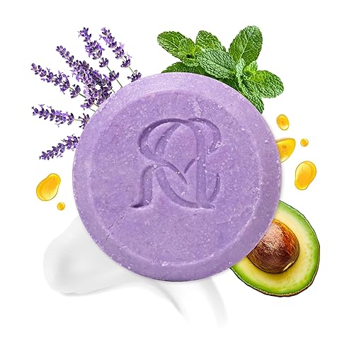 Barra de champú voluminizante para cabello fino y fino  con péptidos de cobre, vinagre de sidra de manzana y aceite de aguacate  Larga duración, pH