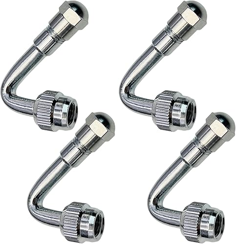 Miniatura 1 de Extensores de vástago de válvula, extensión de válvula de neumático Schrader de 45 grados, 90 grados, 135 grados, compatible con ruedas duales,