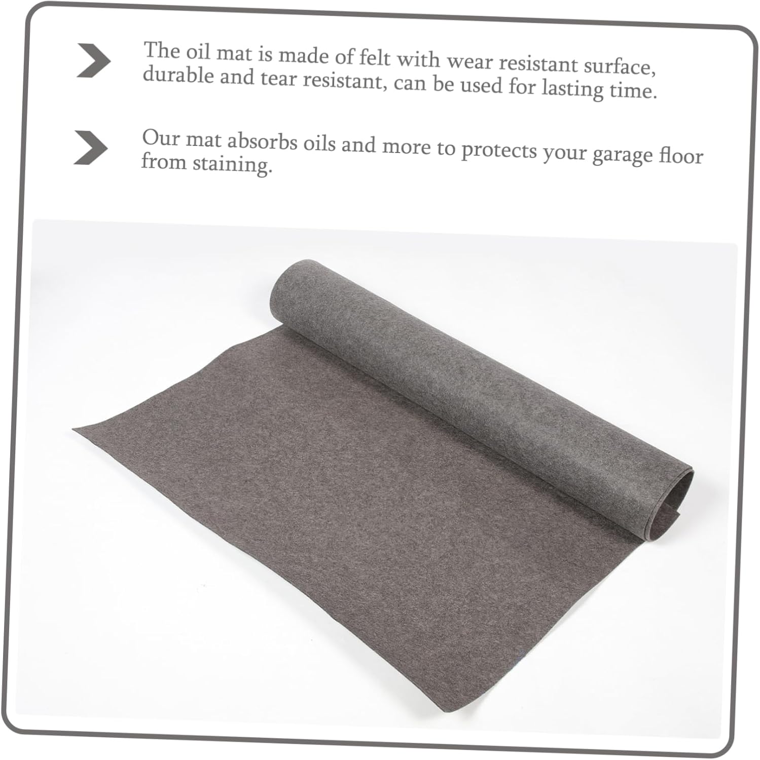 Oil Spill Absorbent Garage Floor Mat Reusable Under Car Drip Pad Durable Felt Oil Mat with Slip Design for Car Maintenance Basement Garage Use