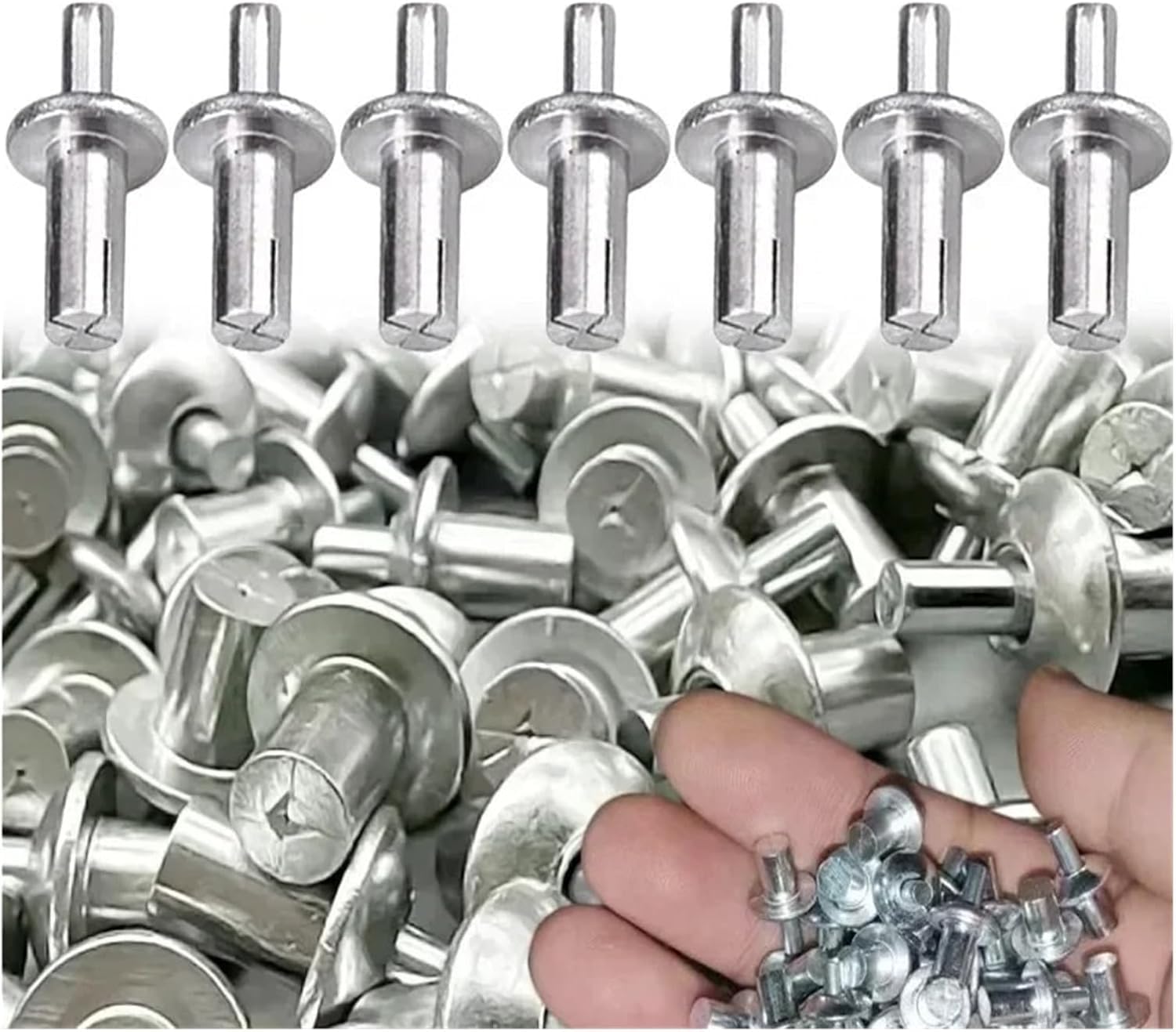 Hammer Rivets,Aluminum Alloy Drive Nails Head Piercing Rivet Board Wall Fasteners,