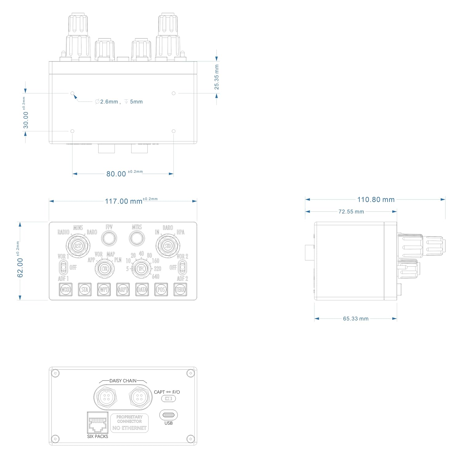 SYDYSOSO CS 737X EFIS Cockpit Simulator, Boeing 737 Mode Control Panel, Flight Multi Panel