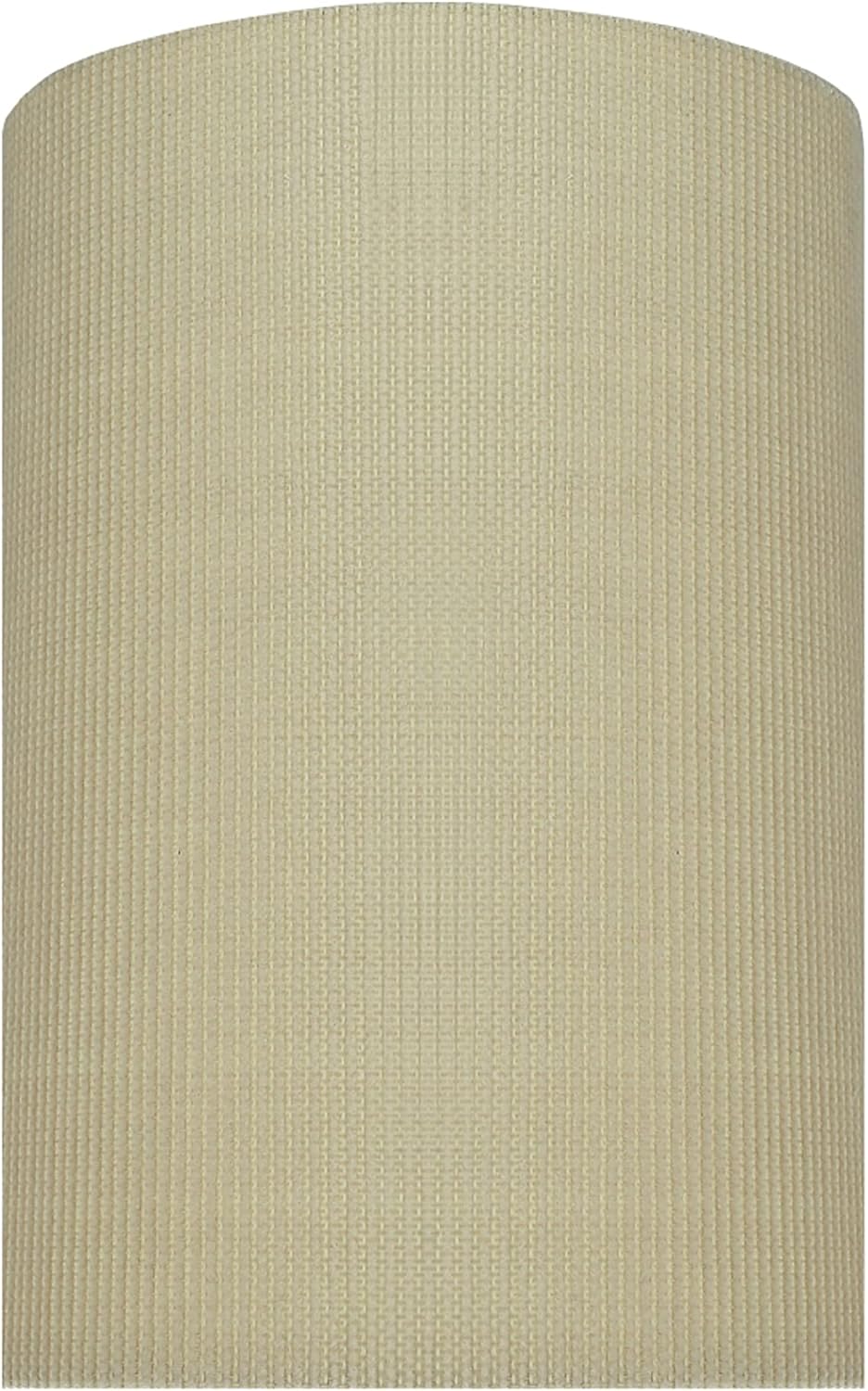 Aspen Creative 31119 Transitional Hardback Drum (Cylinder) Shaped Spider Construction Lamp Shade in Yellowish Brown, 8" wide (8" x 8" x 11")