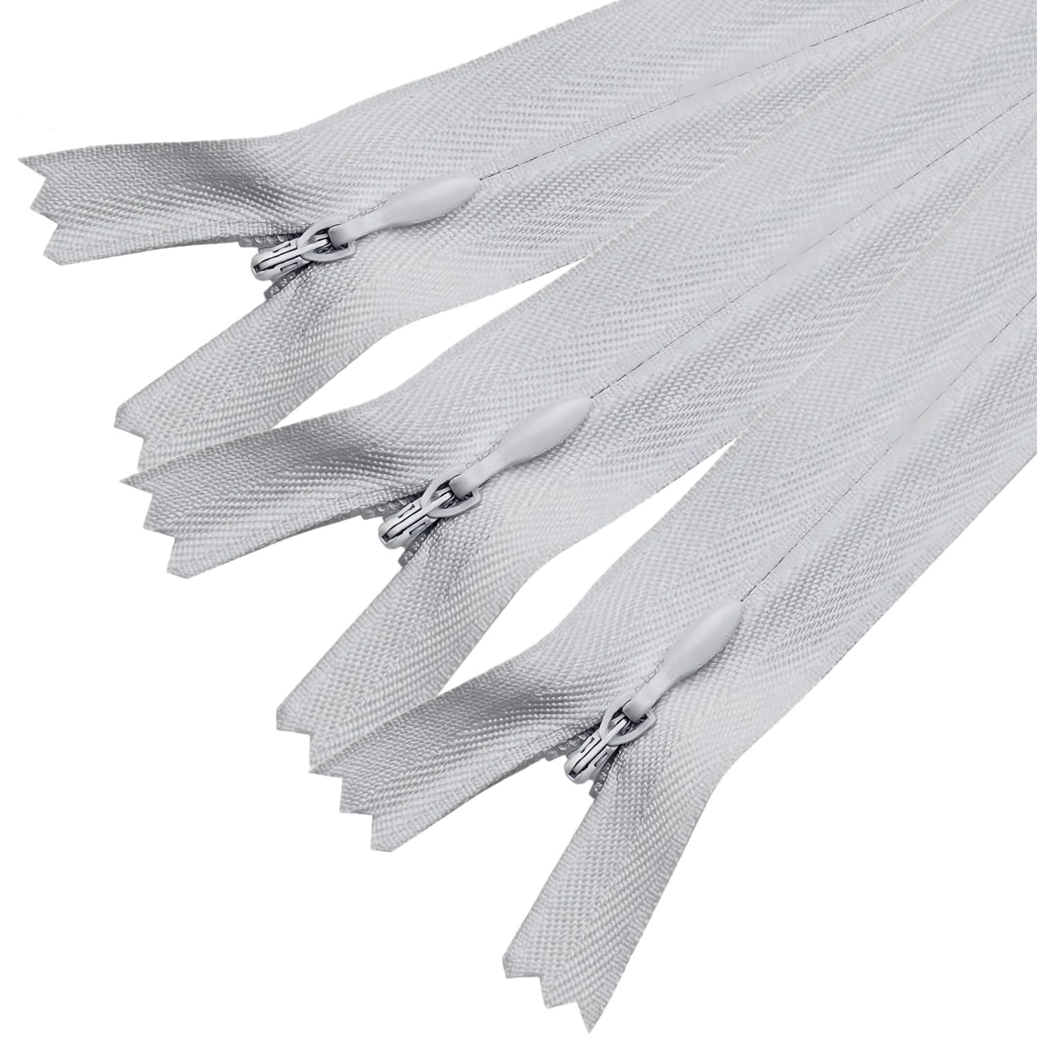 Sawoake unsichtbare Reißverschlüsse #3, Schwarze Nylon-Spule Reißverschlüsse 3-Pack für Nähen, Röcke, Taschen, Kissen