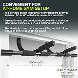 ProsourceFit Multi-Grip Lite Pull Up/Chin Up Bar, Heavy Duty Doorway Upper Body Workout Bar for Home Gyms 24”-32” - 2