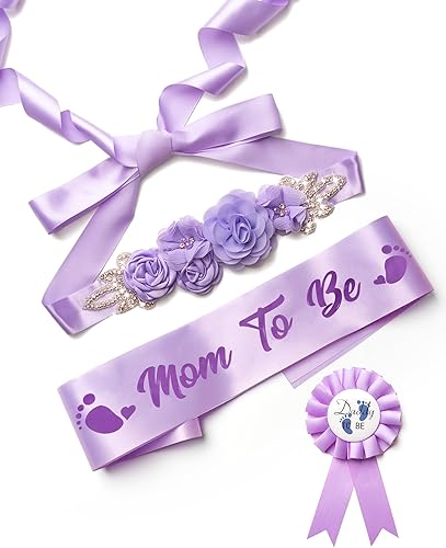Baby Bee Baby Shower Mommy Sash Embarazo Sash Recuerdo Baby Shower Flor Cinturón de vientre