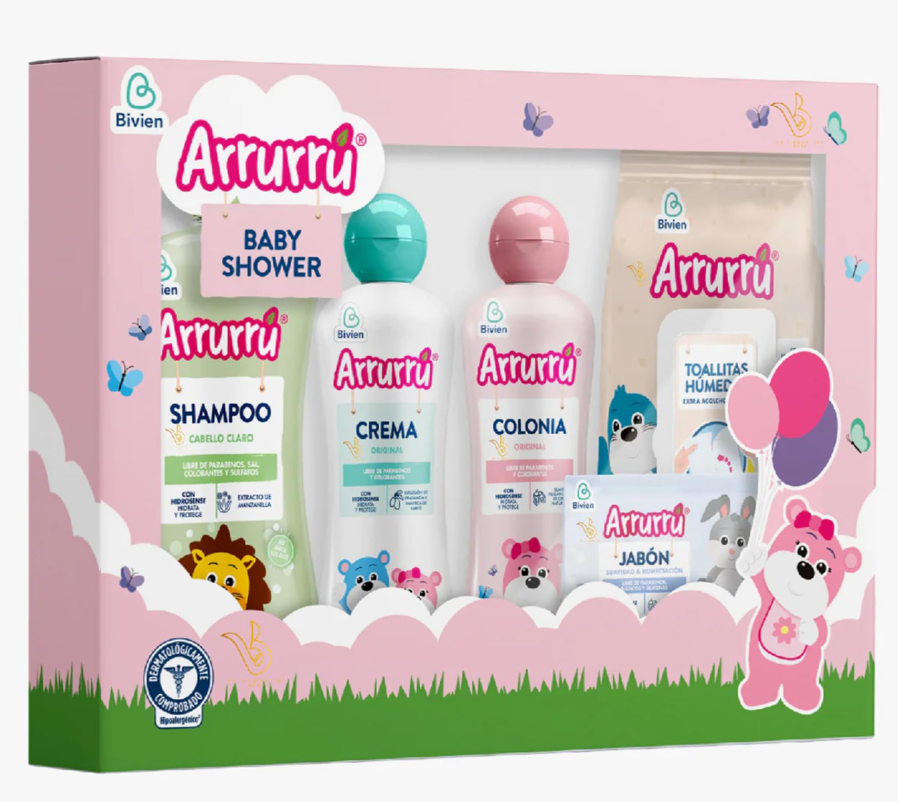 Arrurru Set Baby Shower Rosado