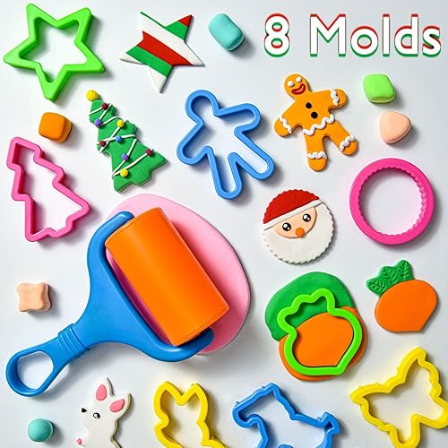 Miniatura 3 de Aclarastra Kit de arcilla de modelado Air Dry de 30 colores, juego de arcilla mágica de moldeo con herramienta de marco, regalo de manualidades para