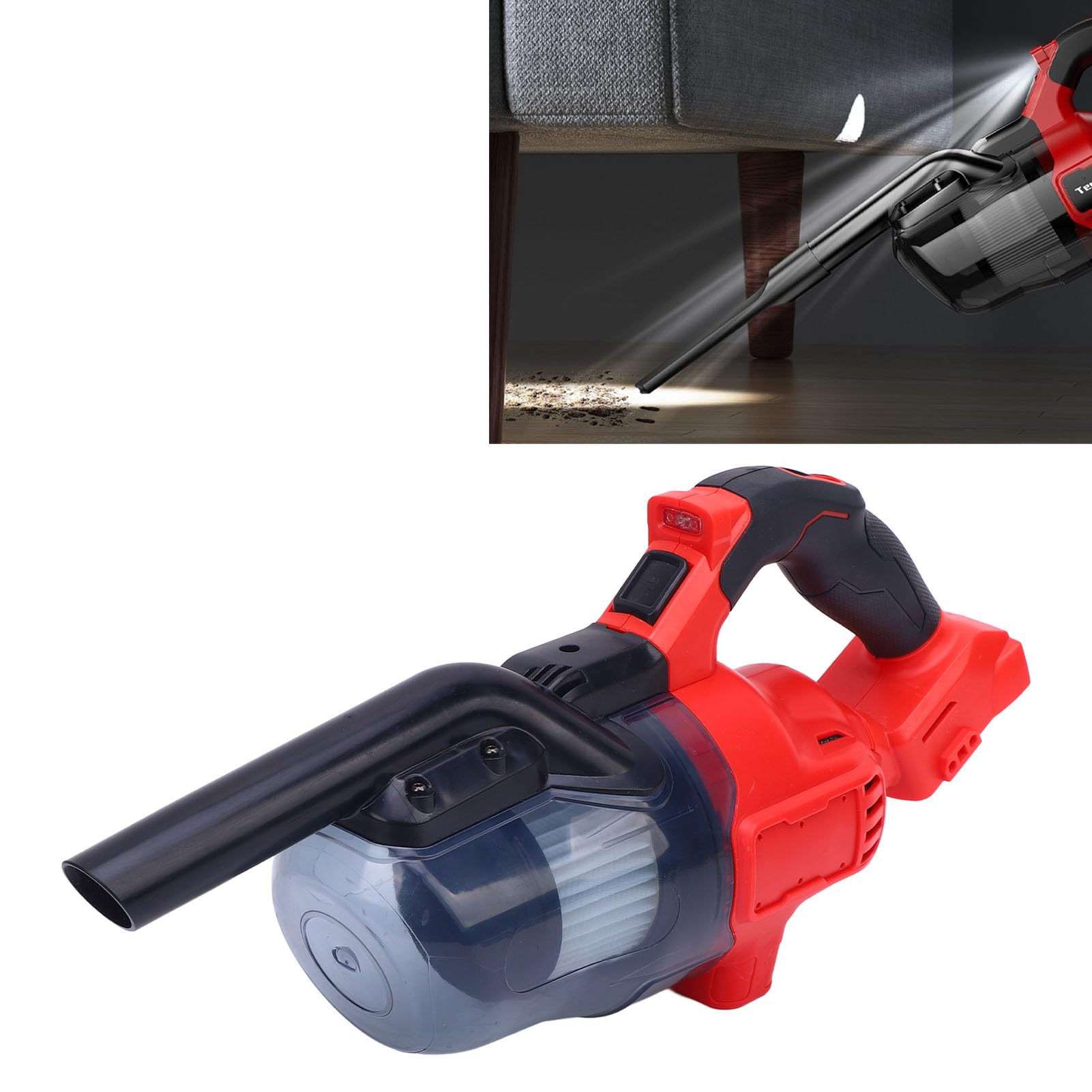 plplaaoo Aspiradora inalámbrica de Mano, Potente máquina de Limpieza por vacío portátil Recargable con succión Potente con Filtro Lavable para el hogar, Coche, Suelo, Alfombra, ABS,