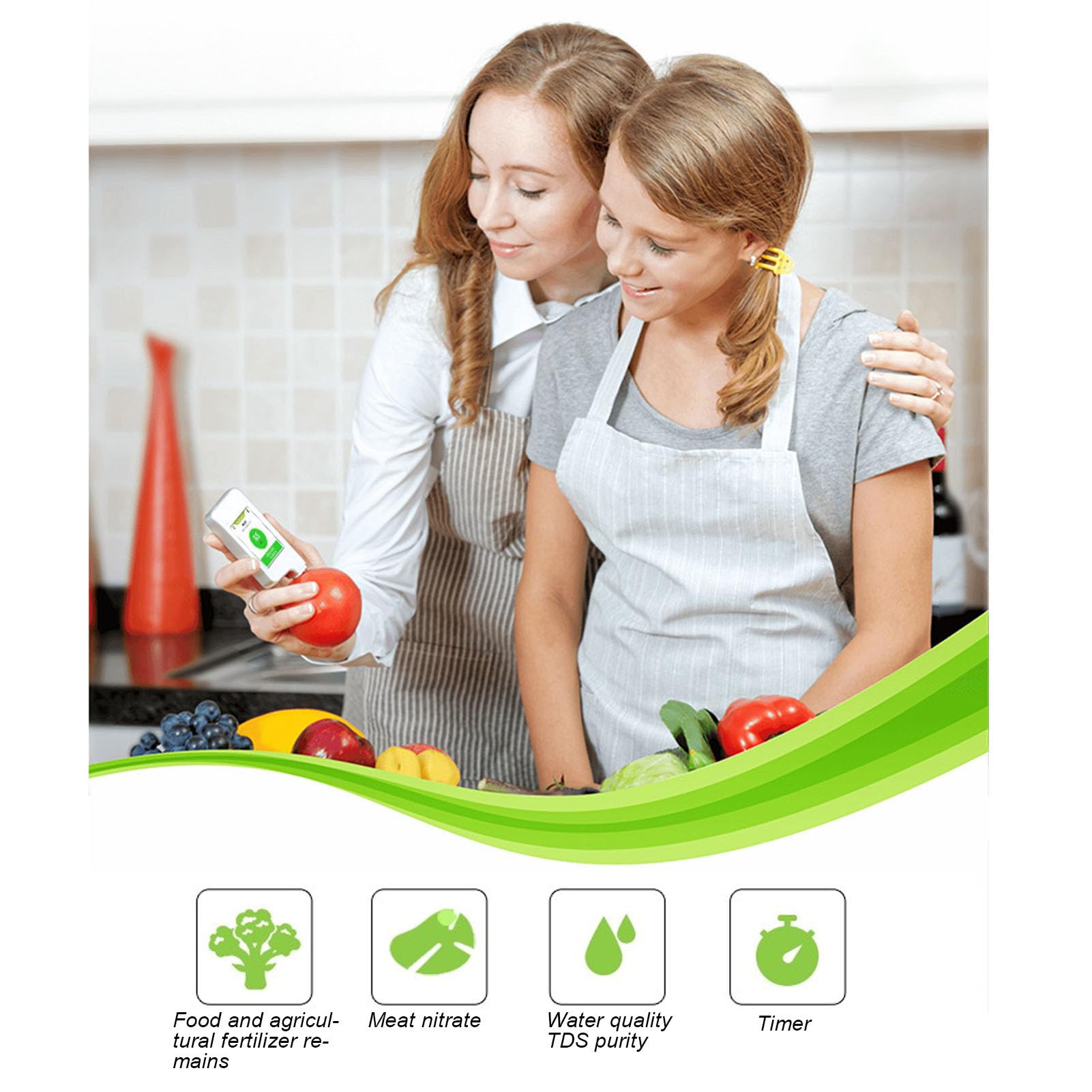 SUNGOOYUE Detector Digital de Nitrato y Medidor TDS Para Analizar Agua Potable y Alimentos, Conveniente Para Viajes Actividades Al Aire Libre