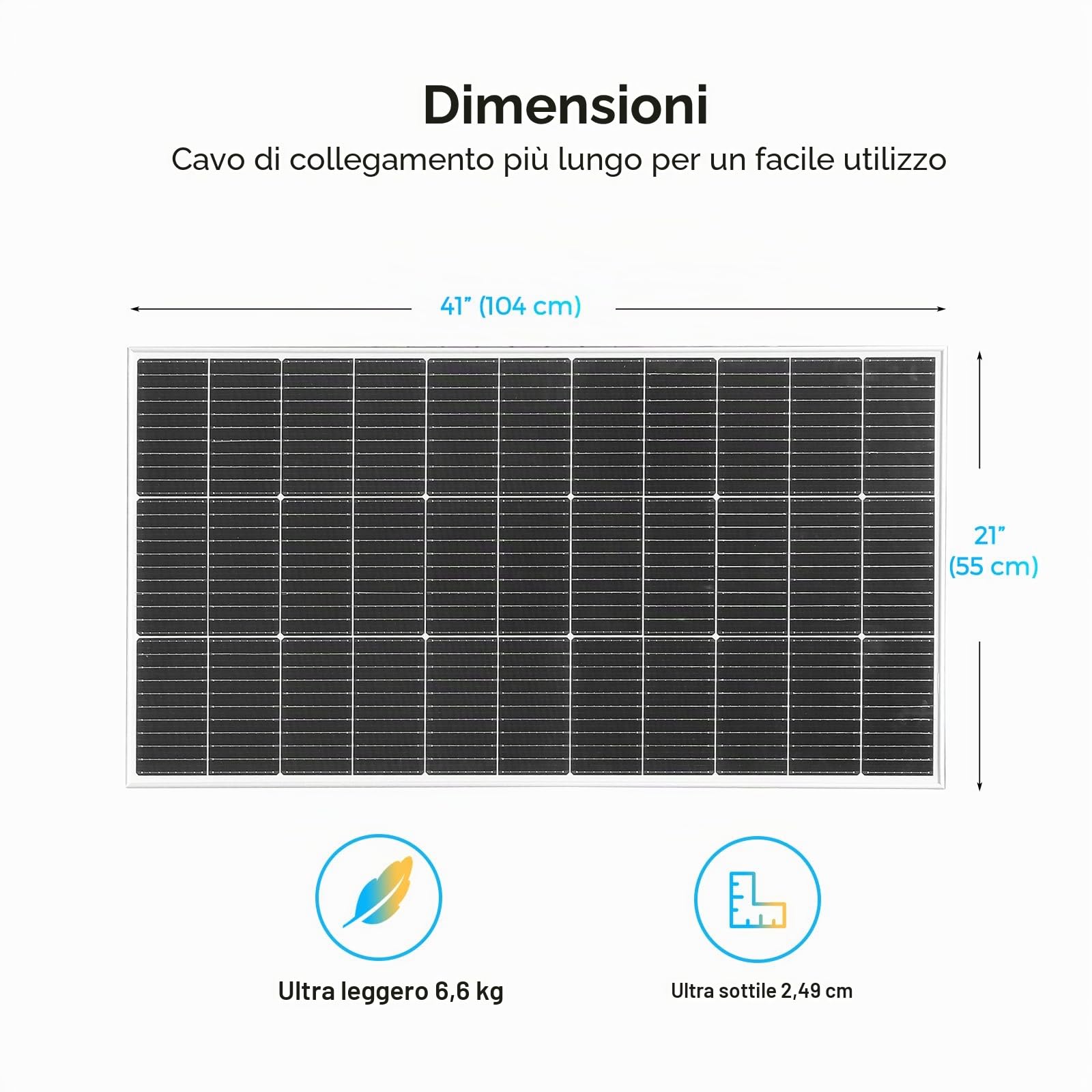 Centrale elettrica da balcone, 300 Watt, presa completa Plug & Play, pannello solare da 210 W, con inverter da 230 V, 300 W, impianto solare da balcone completo, fotovoltaico, modulo solare da 18 V