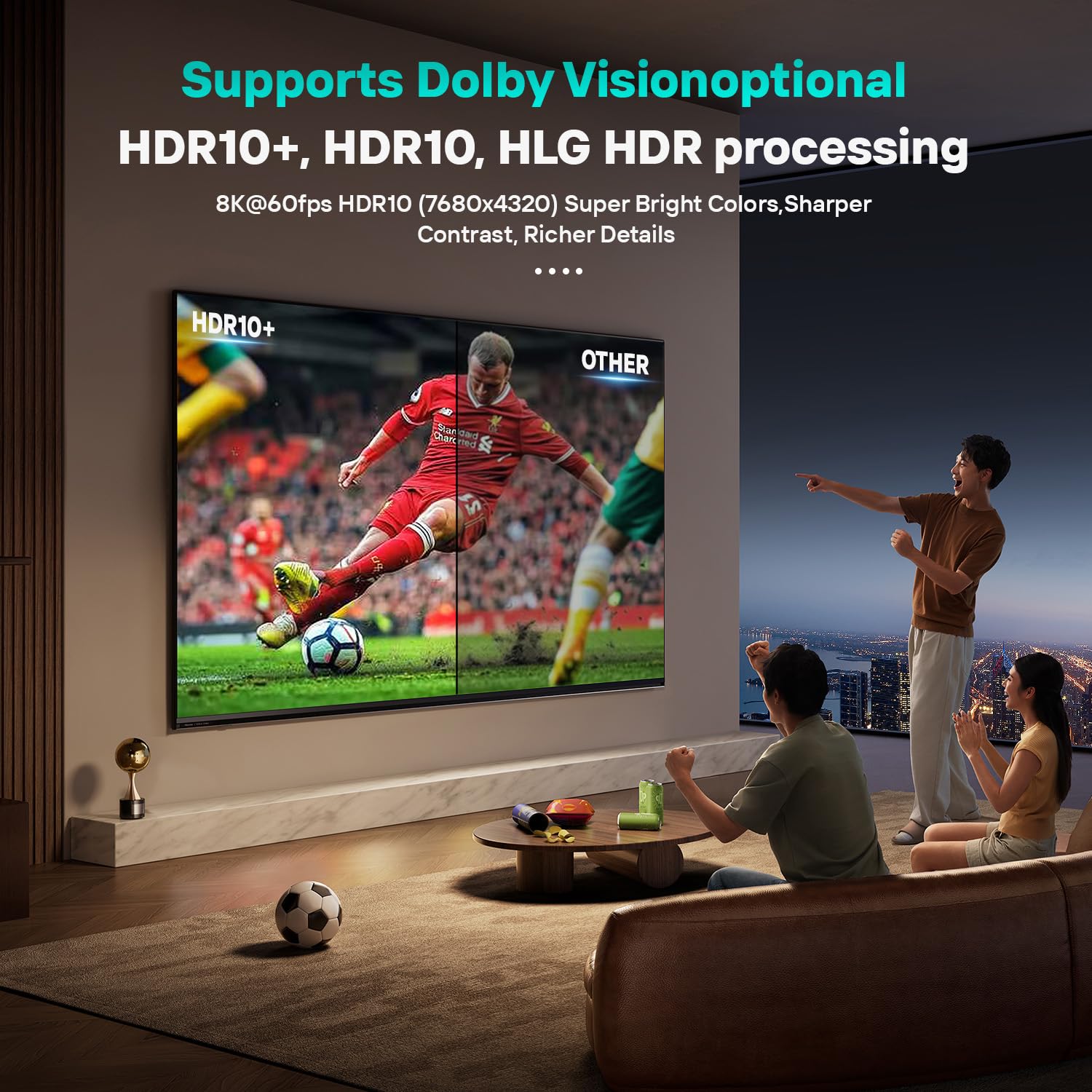 RUPA Android TV Box 14.0, 8K Ultra HD Android Box 2GB RAM 16GB ROM Soporta Dolby Vision HDR10+ Dolby Atmos WiFi 6 Enternet 10/100M Bluetooth 5.0 USB 3.0 Smart TV Box, Negro