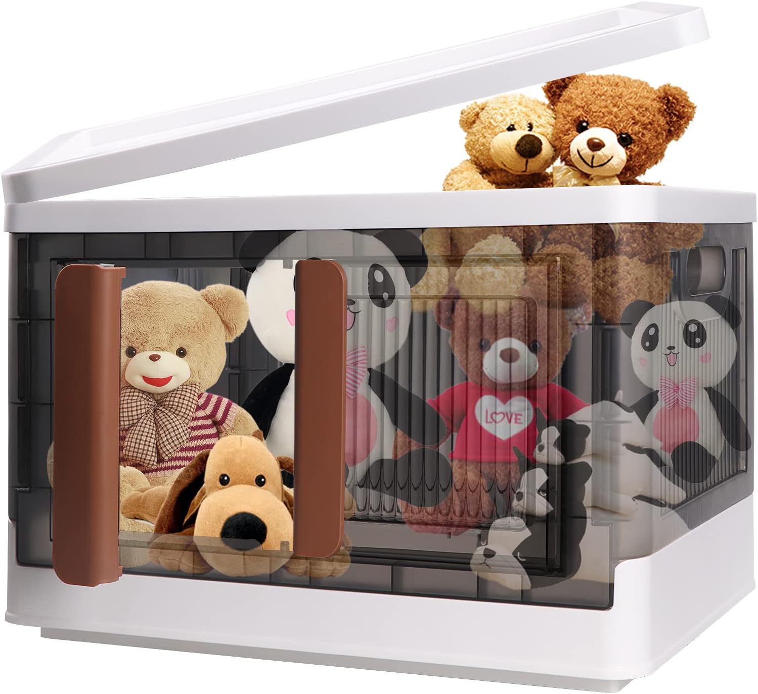 Collapsible Storage BinsStorage Bins with Lids ，8.4Gal Folding Storage