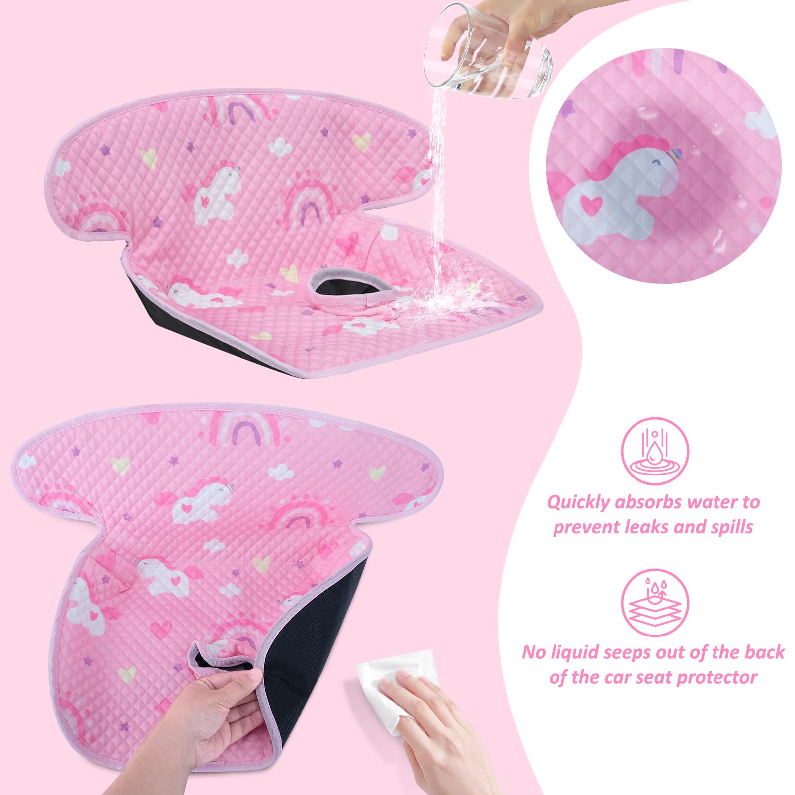 INFANZIA Dry Seat, paquete de 2 protectores impermeables para asiento de coche, forro de asiento de coche, entrenamiento para niños pequeños, bebés y bebés, almohadilla para asientos de coche,