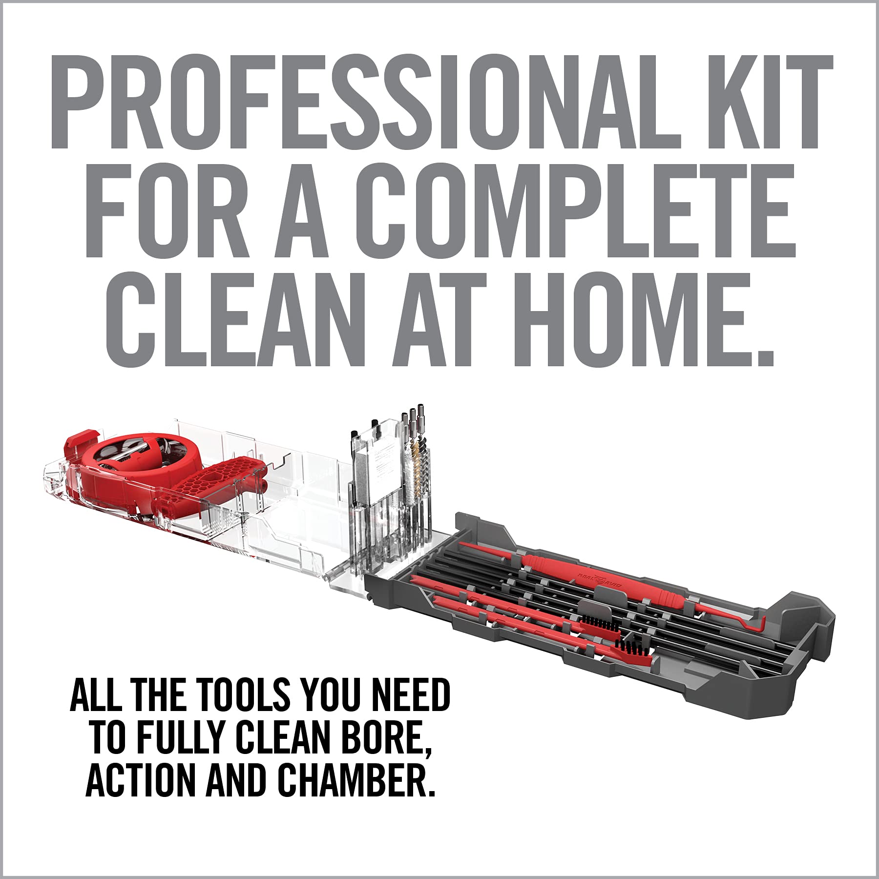 Real Avid Cleaning Kit for .243CAL/6mm/.260CAL/6.5MM Caliber Rifles - Gun Cleaning Kit with Gun Snake, Bore Brush Set Cleaning Rod & Rifle Accessories