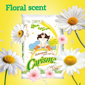 Carisma Powerful Powder Laundry Detergent - 1 Kilo Bag Super Tough Stain Remover - For all Fabric Types, Floral Scent