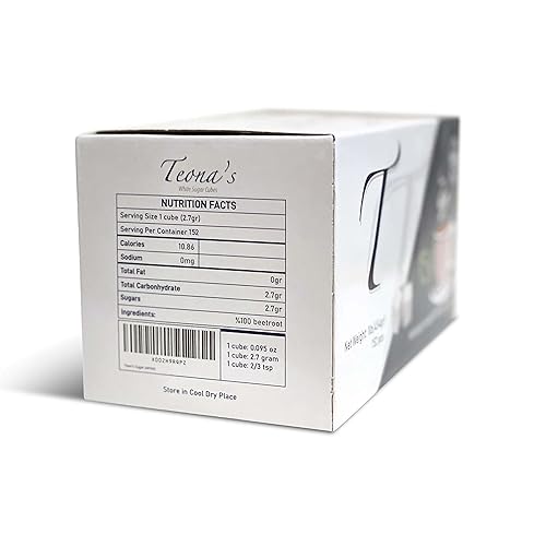 Miniatura 3 de Teonas White Sugar Cubos de azúcar blanco envueltos individualmente 152 cubos Cubos de azúcar de tamaño perfecto para té y café caja de 1 libra cubo