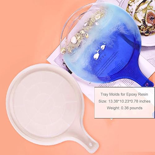 Miniatura 2 de Moldes de resina, moldes de epoxi, moldes de resina de silicona, moldes de bandeja para resina epoxi, moldes para fundición de resina (2 piezas)