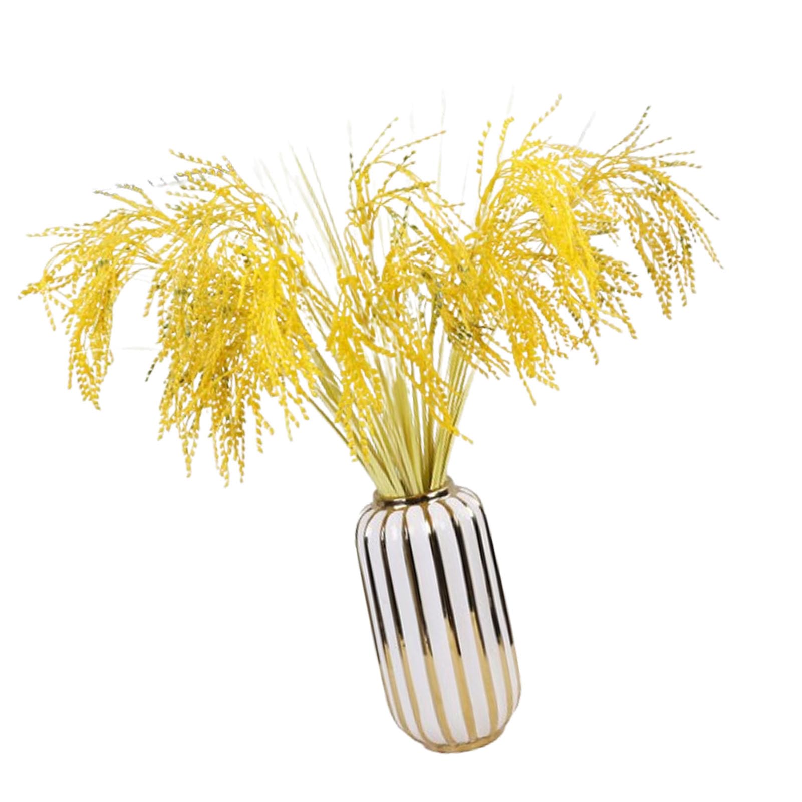 Décorations de riz paddy artificielles et brindilles de blé couleur soleil pour maison