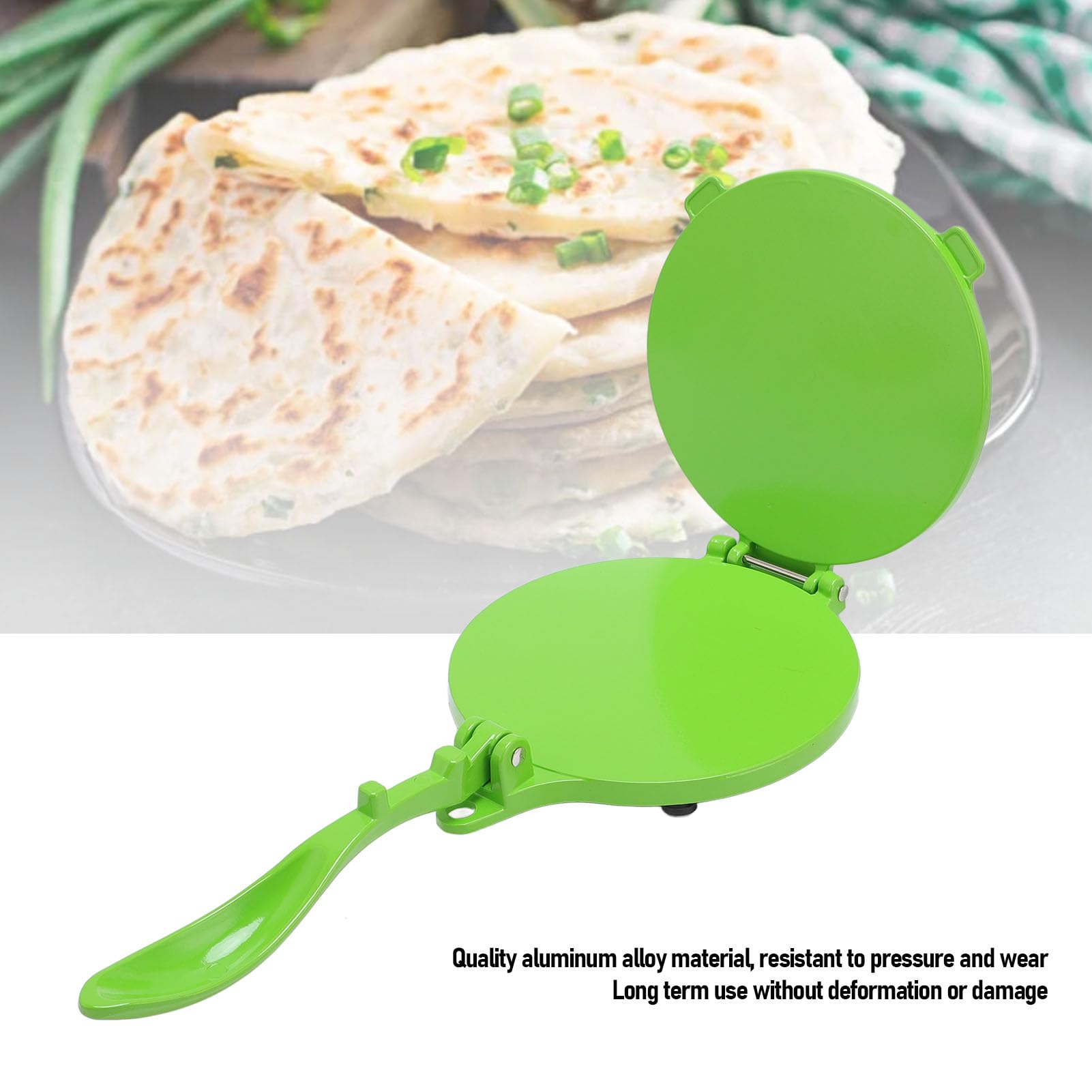 Aluminium Tortilla Press, 8inch Dough Press Kitchen Utensil Tool for Corn Tortillas (Green)