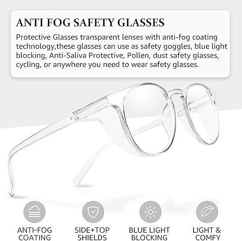 Miniatura 3 de Anti Fog Safety Glasses for Women Men Clear Blue Light Blocking Eye UV Protection Anti-Scratch Anti Pollen HD Goggles