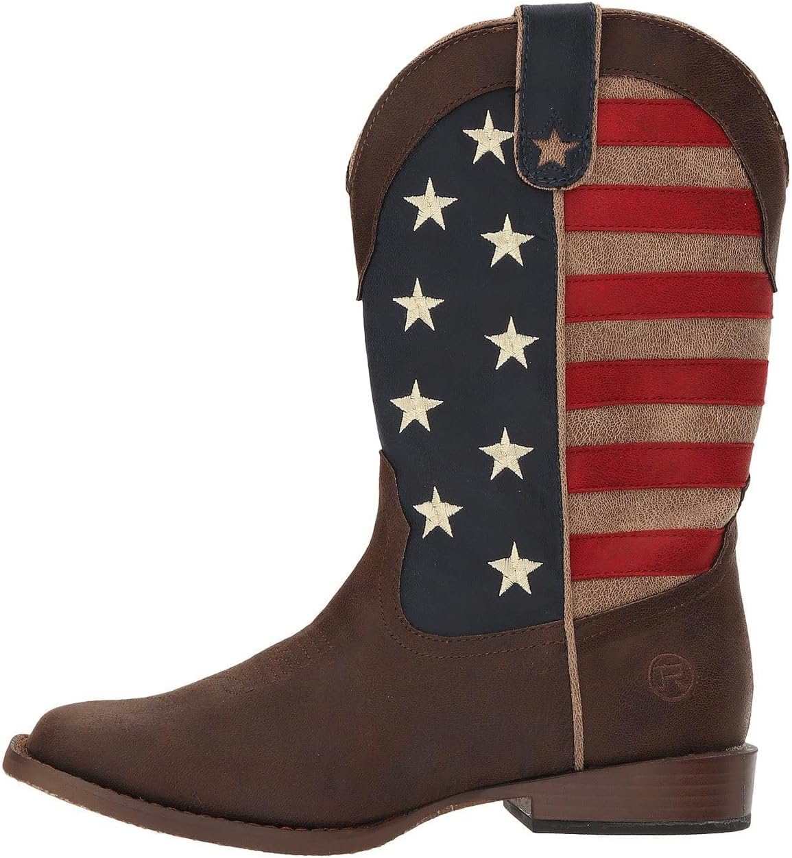ROPER Toddler Girls American Patriot Square Toe Casual Boots Mid Calf