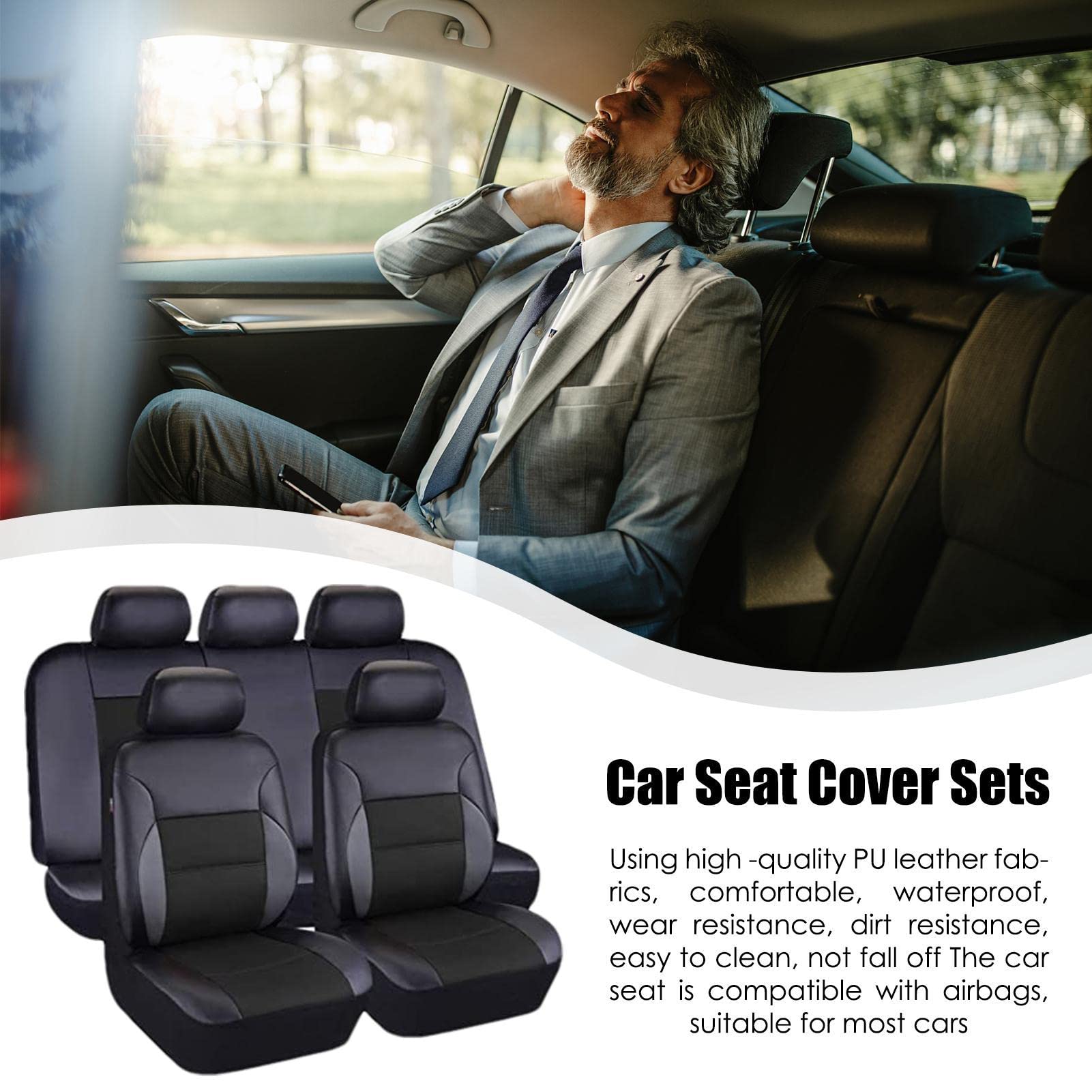 Generisch Protector de asiento de coche - de asiento de conductor universal antideslizante resistente al desgarro, de cojín impermeable para sedán, camiones, SUV