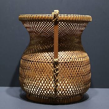 Amazon.co.jp: 佐々木光岳斎竹籠竹編み籠華道具茶道具竹細工竹