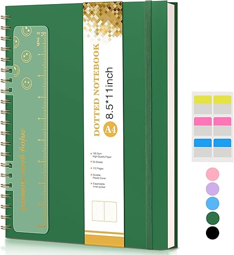 Miniatura 22 de Cuaderno de espiral diario de 8.5" x 11", cuadernos rayados para mujeres y hombres, diario grande A4 con rayas universitarias, papel de 100 GSM,