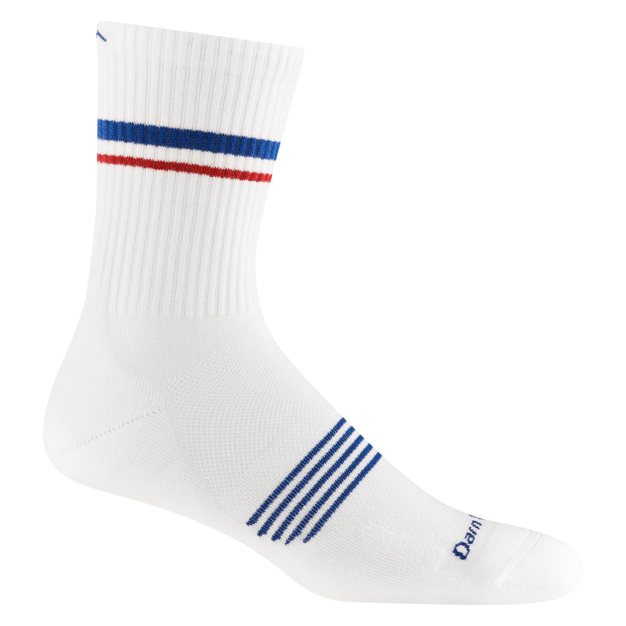 Darn Tough Vermont Men's White Darn Tough Elet Micro Crew Lightweight Running Sock (Style 1118) -, Large