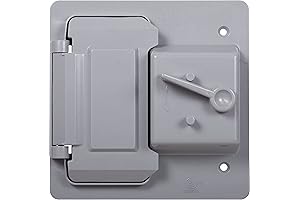 BELL Outdoor Light Switch: PTC521GY 2-Gang Toggle Switch/Device Nonmetallic Weatherproof Cover in Gray