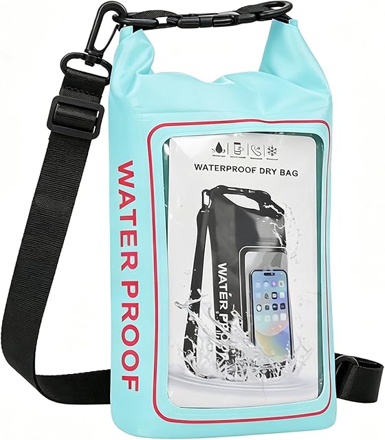 154 Pieces Waterproof First Aid Kit with Waterproof Cell Phone Pouch Roll Top Boat Emergency Kit 2-in-1 Emergency Medical Kit