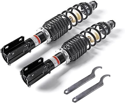 KLV Front Left Right Shocks Absorber Monotube Shocks Set Compatible with 2007 2008 2009 Can-Am Outlander 500 MAX 500 Gas-Powered Dual-Rate Black Springs ATV 706200661 2 pcs