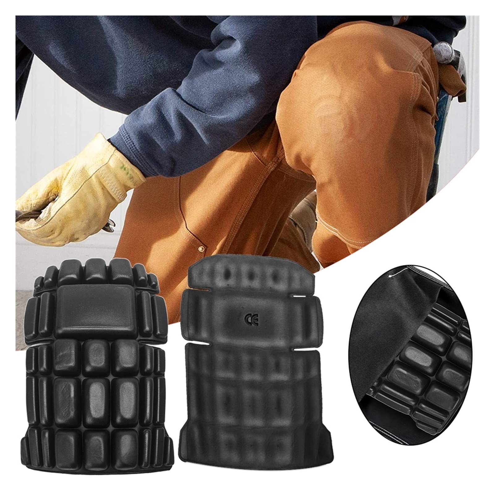 Ginocchiera con Inserto -1 Paio di Ginocchiere sul Posto di Lavoro Protezione for Le Gambe Antiurto for Comodi Pantaloni da Lavoro da Giardinaggio e da Costruzione / 754