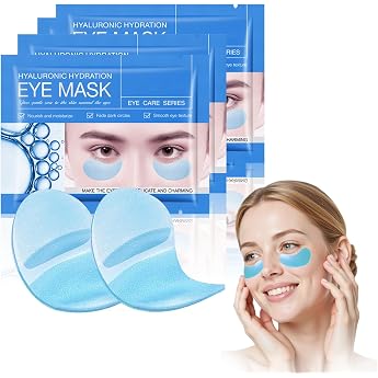 Pack of 60 Hyaluronic Acid Eye Pads Moisturising Gel Pads Eye Patch Hydrogel Ideal for Daily Eye Care Soft Eye Patches for the Lower Eye Area Blue