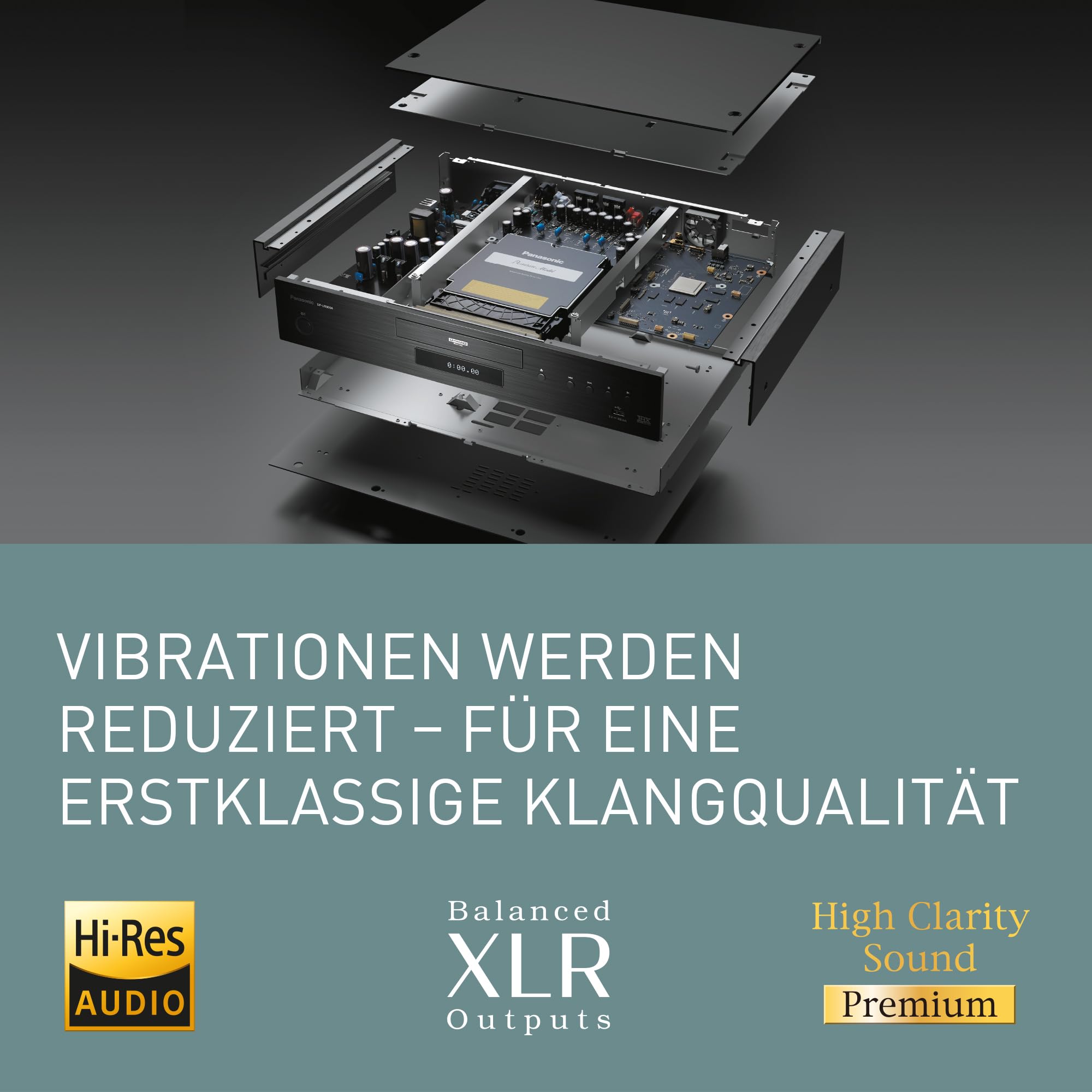 Panasonic DP-UB9004 UHD Blu-ray Player (HDR10+, 4K Blu-ray Disc, 4K VoD, Dolby Vision, 2X HDMI, 2X USB) schwarz