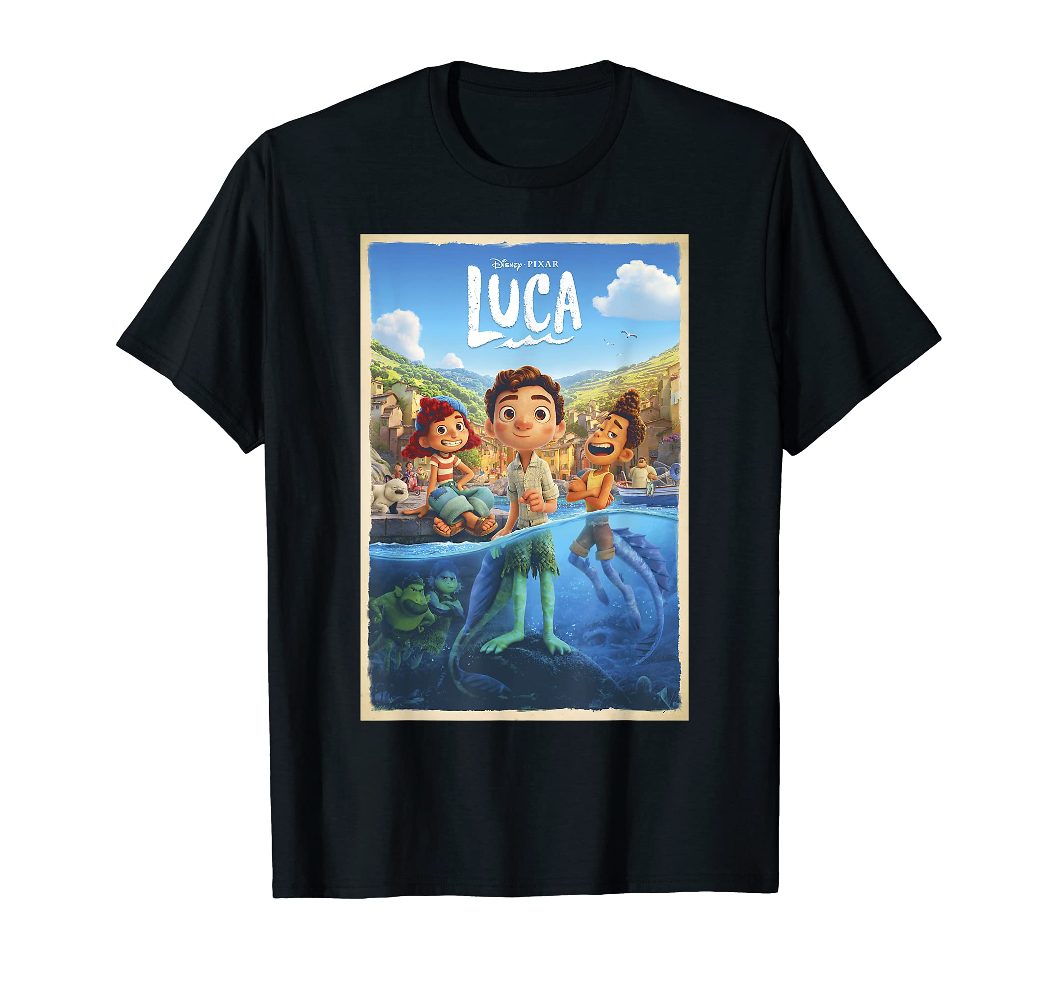 Disney Pixar Luca Movie Poster T-ShirtOEKO-TEX STANDARD 100