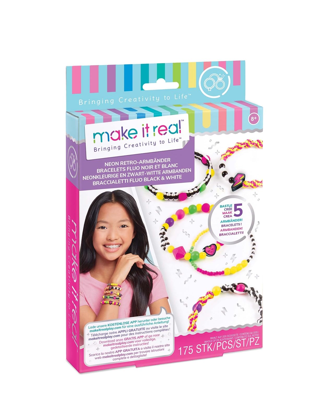 Make It Real 1209 Jewellery Making Sets for Children, Multi-Coloured