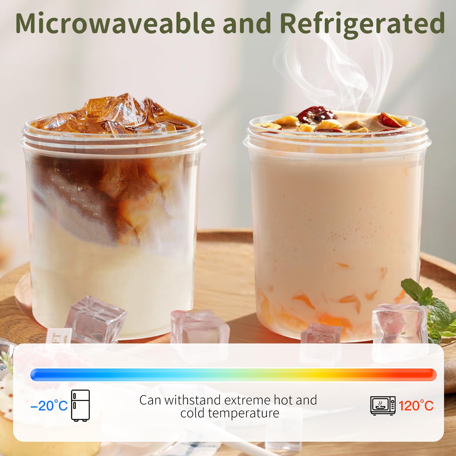 LUXEAR Confezione da 4 barattoli e contenitori per alimenti colorati