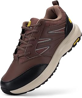 FitVille Mens Extra Wide Fit Hiking Shoes, Waterproof Walking Trekking Trainers with Arch Support for Heel Pain Relief, St...