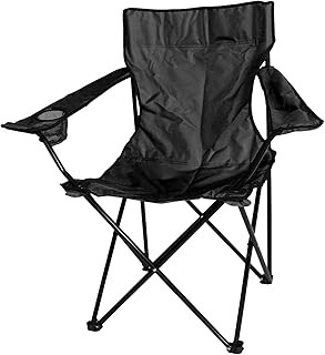 ASAB Folding Camping Chair Fishing Seat With Armrest And Cup
