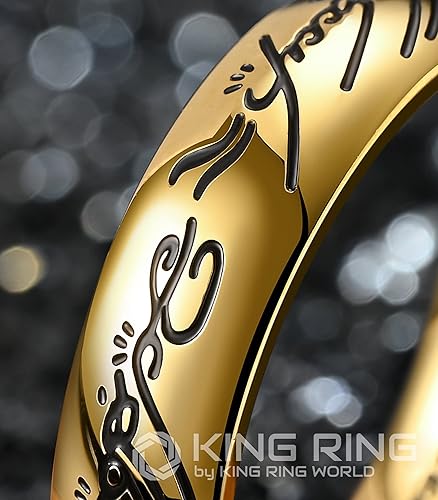 Miniatura 5 de King Ring 6mm Super Lord of The Rings Engraved Ring - Ultimate Edition of LOTR Bands for Men & Women, Perfect Wedding Band Designed in USA