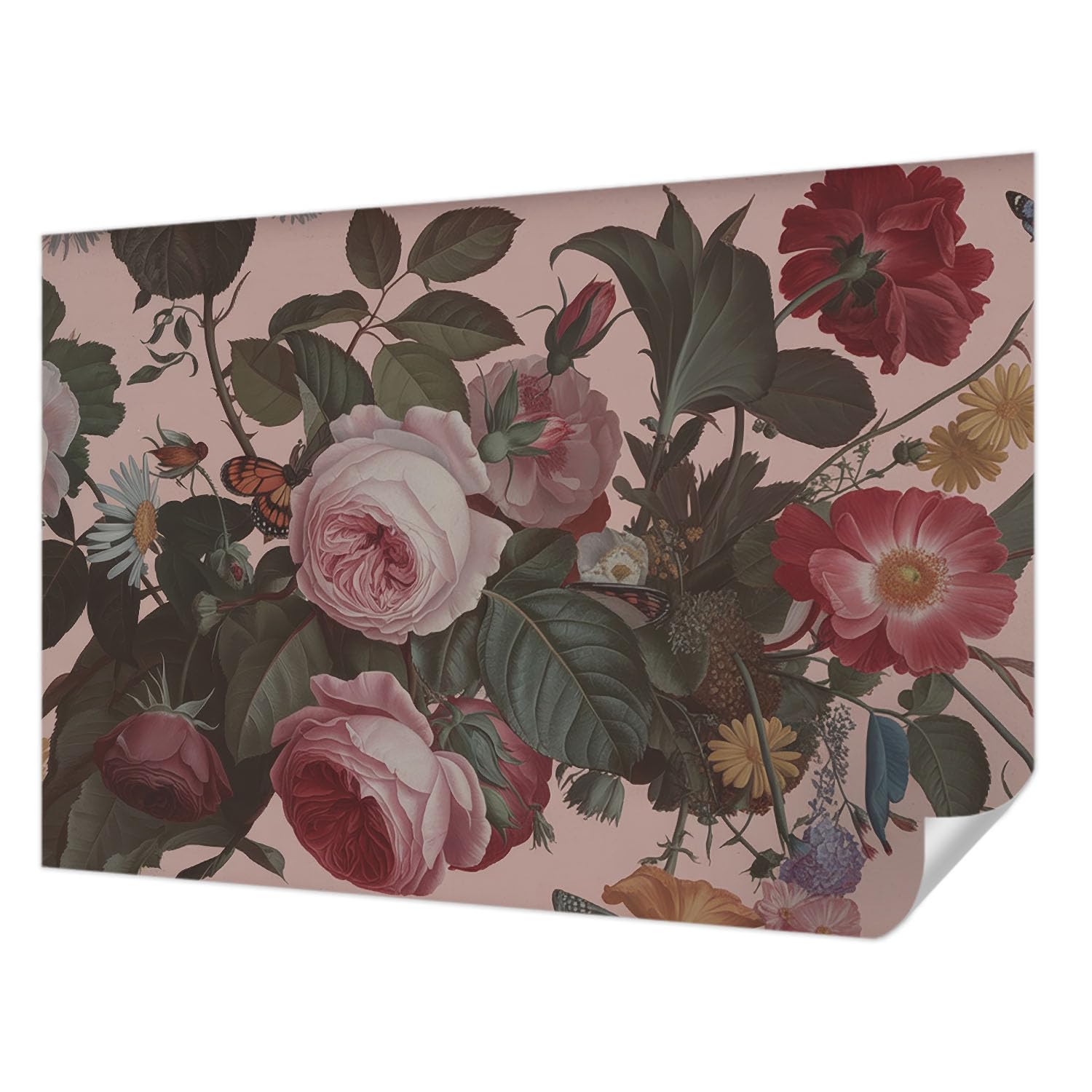 Papier peint autocollant 152x104 cm élégance florale pour salon