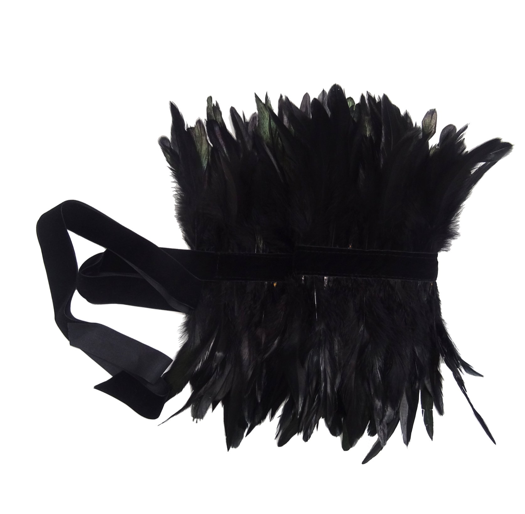 keland Victorian reale natürliche Feder Shrug Schal Schulterumhang Cape Gothic Kragen Halloween-Kostüm