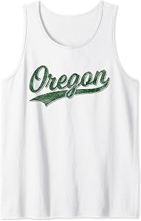 OREGON CLASSIC VARSITY SCRIPT VINTAGE SPORTS JERSEY STYLE Tank Top