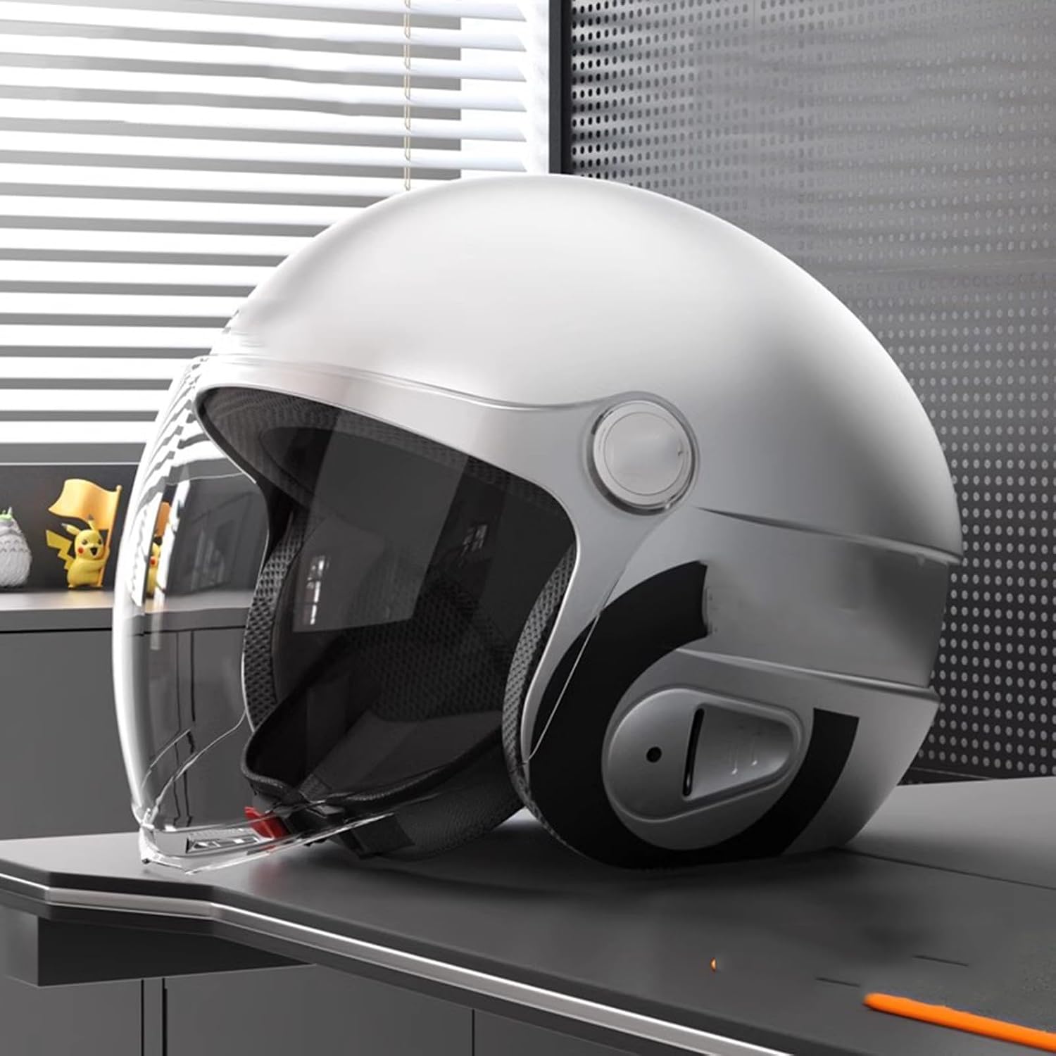 キッズサマーバイクハーフヘルメットジェットヘルメットサンバイザー 