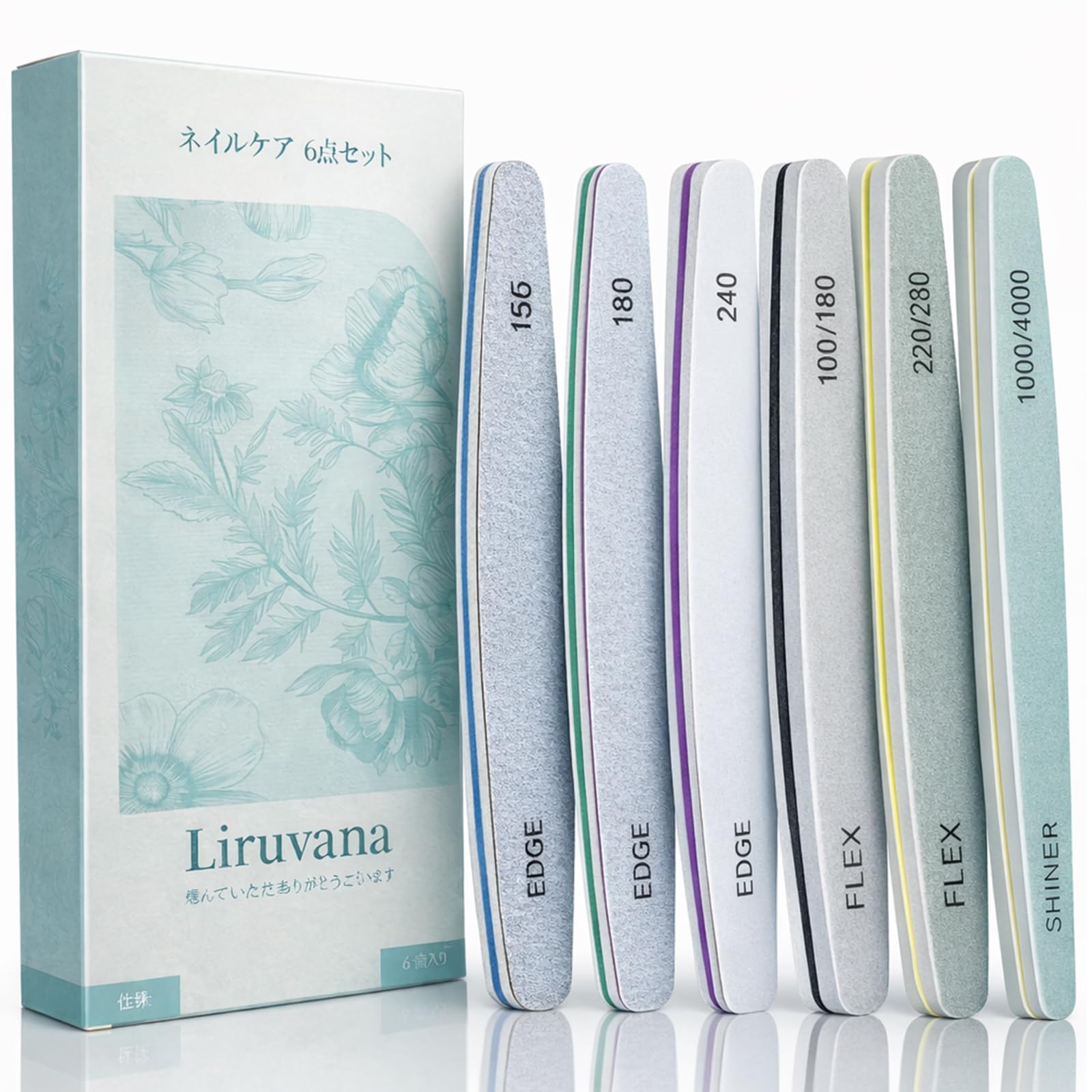 ミル様♡専用☆ ご確認用　ネイルファイル Amazon.co.jp: Liruvana ネイルファイル 爪やすり 6本セット 150/180