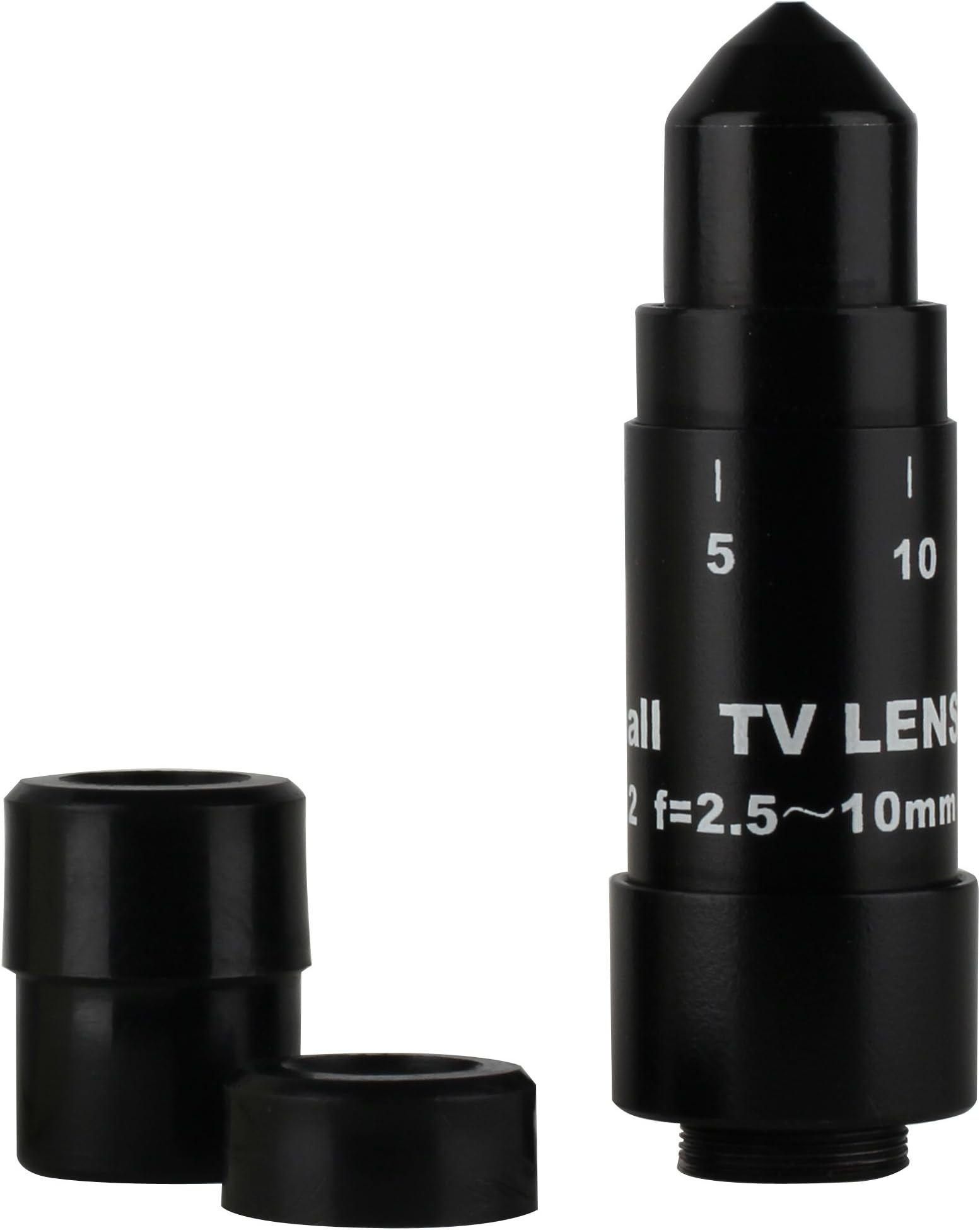 Marshall Electronics V-ZPL-05-12 2.5mm to 10mm Zoom Pinhole Mini Lens for M12 mount 1/4-Inch sensor CCD Sensor Camera cameras (Black)
