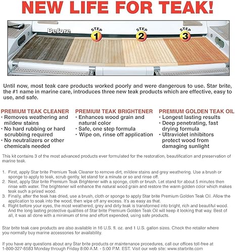 Miniatura 2 de Star Brite 081216 Starbrite Kit de Cuidado de Teca Pinta