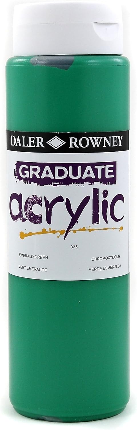 Daler Rowney 123500335 Graduate Acrylic Paint 500ml Emerald Green
